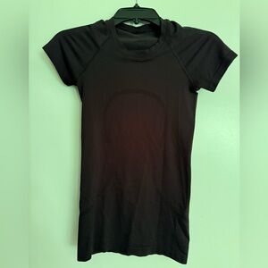 Lululemon black swiftly tech tee shirt. Gently used. Size womens 2
